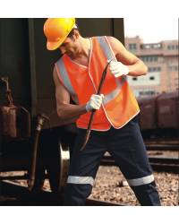 Hi-Vis Vest with Crossover Tape Men's